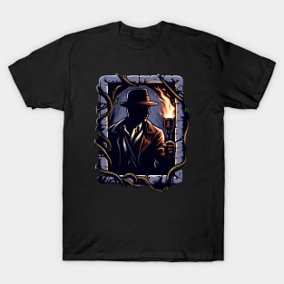 Epic Adventurer - Explorer with Torch in Hand - Adventure T-Shirt